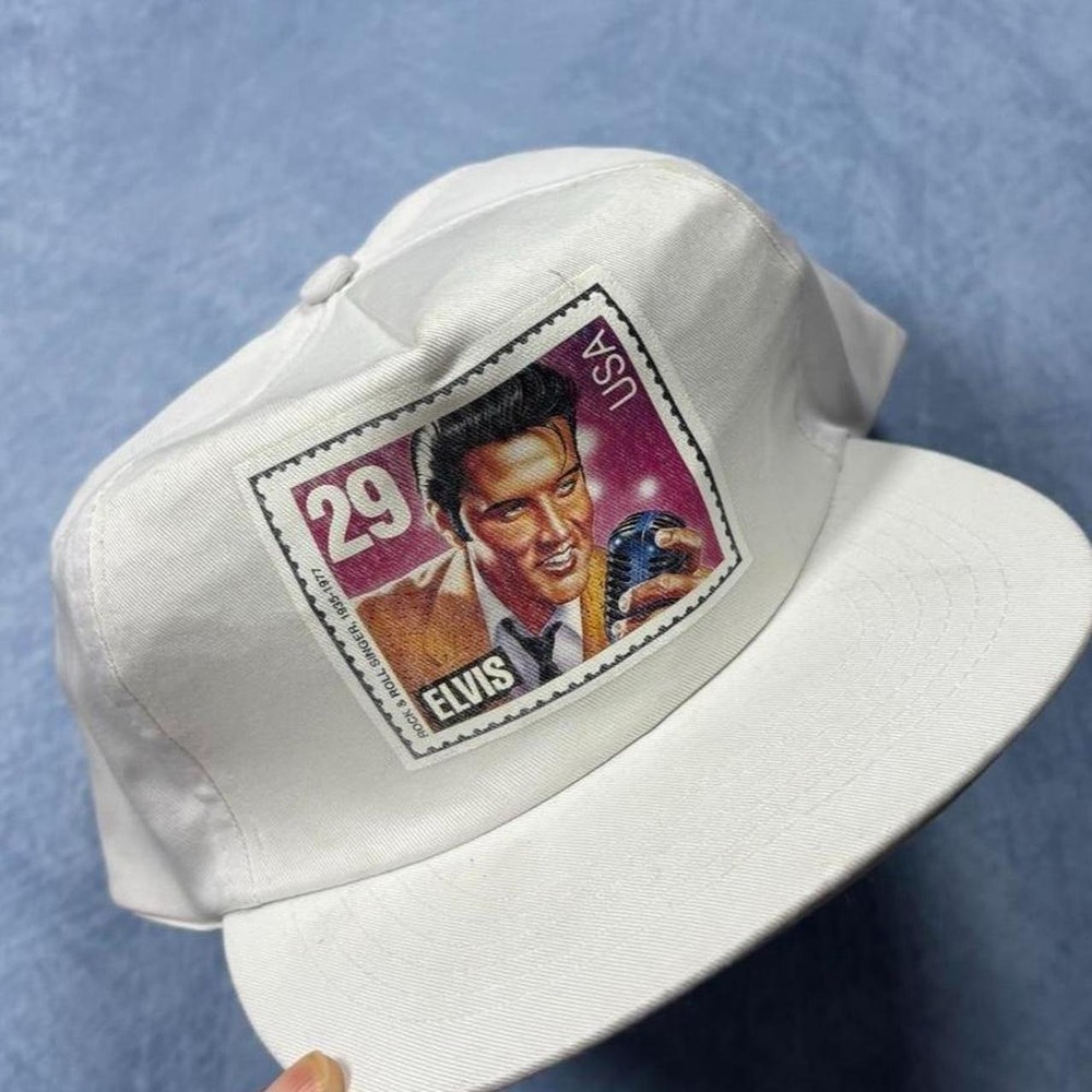 Elvis Presley white baseball SnapBack cap